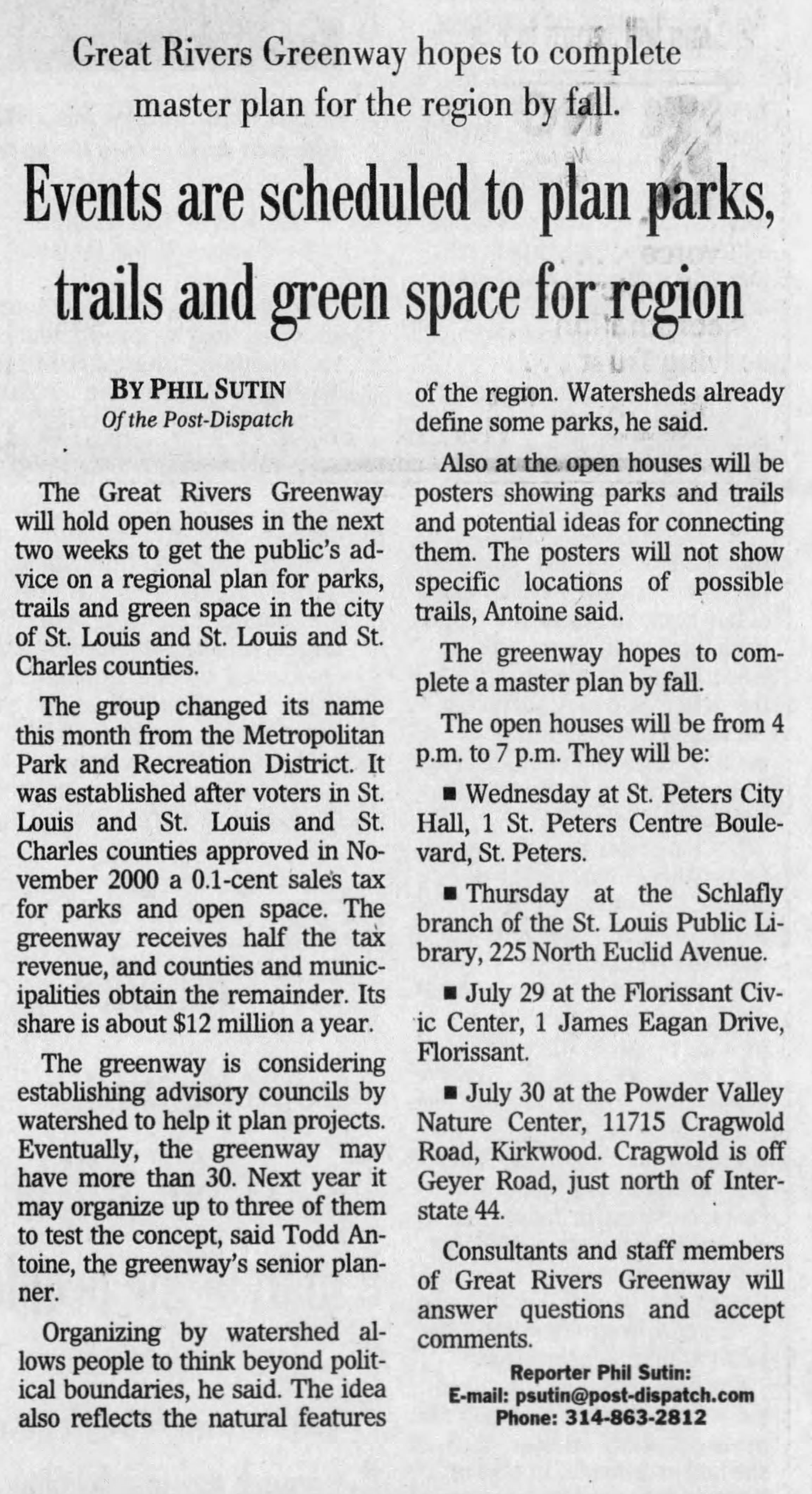 Events are scheduled to plan parks, trails and green space for region
https://www.newspapers.com/image/141534294/
