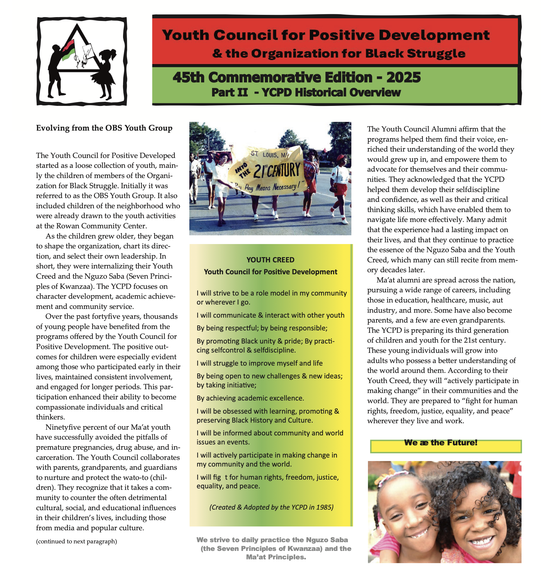 Youth Council for Positive Development and the Organization for Black Struggle 45th Commemorative Edition, Part 2, 2025