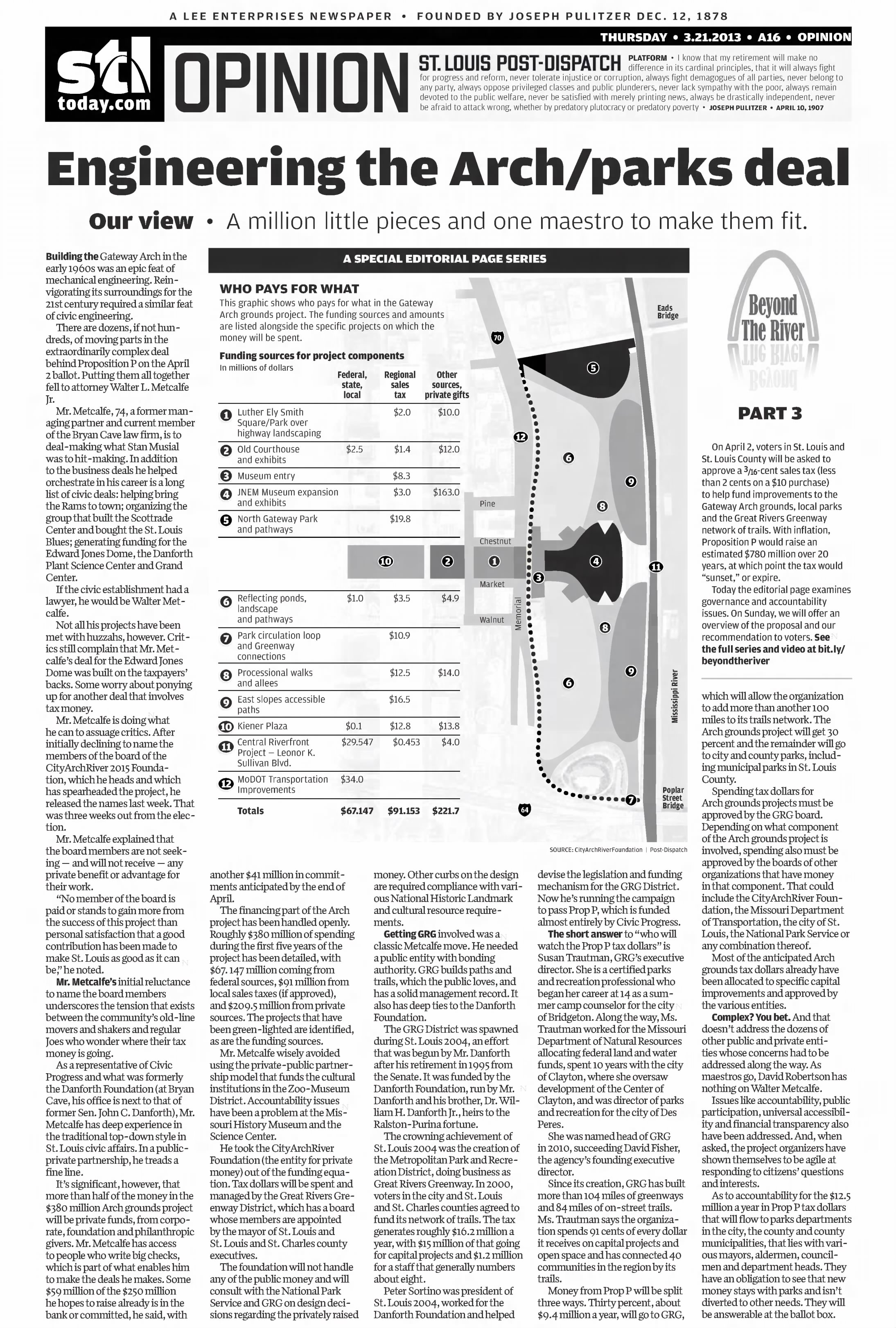 Engineering the Arch/parks deal
https://www.newspapers.com/image/150577502/